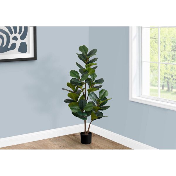 Black Green 49-Inch Indoor Floor Potted Real Touch Decorative Artificial Plant, image 2
